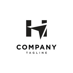 Fototapeta premium Letter H plane logo icon vector template.eps