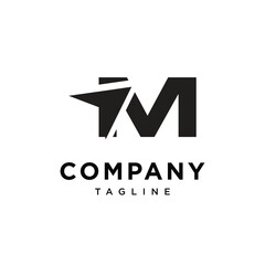 Fototapeta premium Letter M plane logo icon vector template.eps