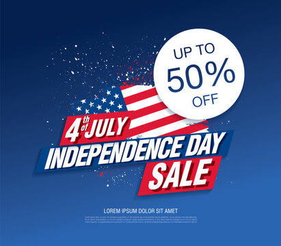 independence day sale banner vector graphic design