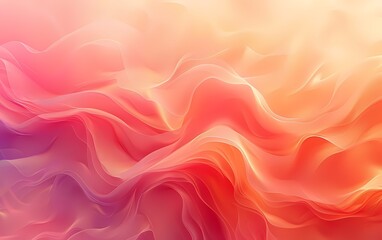 Obraz premium Abstract pink and red wave pattern on light pink background