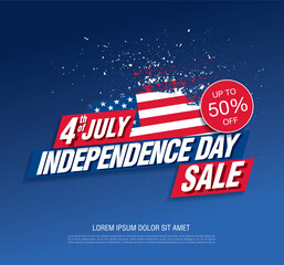 independence day sale banner vector graphic design