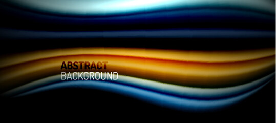Rainbow color wave lines on black. Techno or business abstract background for posters, covers, banners, brochures, websites