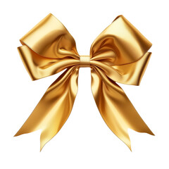  Gold Bow on Transparent Background for Festive Occasions - 768398613