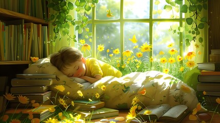 Naptime in Sunshine: Peaceful Child and Books