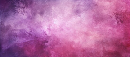 Fototapeta premium An artistic blend of purple and pink hues creates a mesmerizing backdrop resembling a vibrant sky filled with fluffy cumulus clouds and swirling smoke, evoking feelings of serenity and beauty