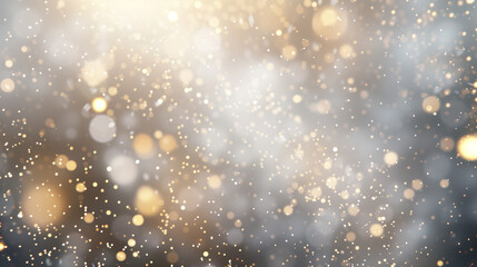 Shiny Golden Bokeh Background : Sparkling Particles for Festive Occasions - 768398843