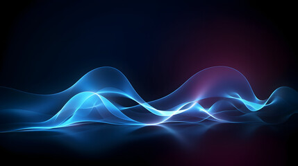 Digital technology blue rhythm wavy line abstract graphic poster web page PPT background with generative