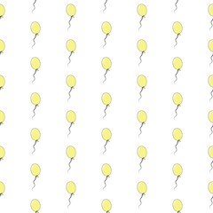 Butter yellow balloon pattern