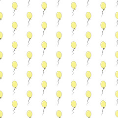 Butter yellow balloon pattern