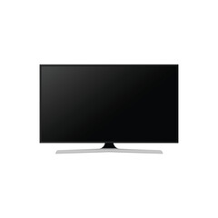 Realistic television screen on background. TV, modern blank screen lcd, led. Vector