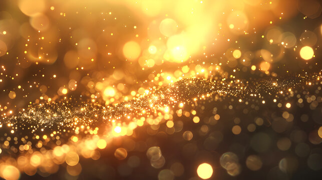 Gold Bokeh Bokeh and Light Background - Cinema4D Unreal Engine 32k UHD