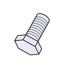 Bolt Nut Icon. Sparepart, Mechanical Element Symbol  - Vector.