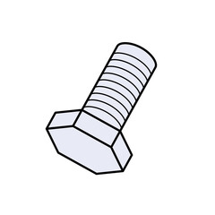 Bolt Nut Icon. Sparepart, Mechanical Element Symbol  - Vector.