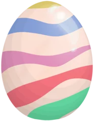 Foto auf Acrylglas Easter colorful eggs. Vector illustration. - Illustratie color line on egg. © Nattha