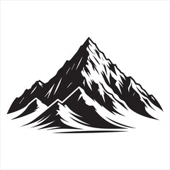 K2 mountain silhouette vector illustration 

