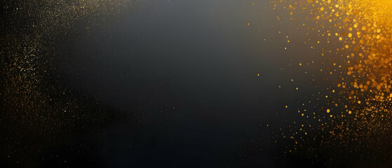 Obraz premium Grainy gradient background gray brown golden yellow glowing light, dark noise texture banner poster background.