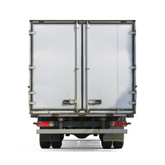 back of a truck, perspective view, on transparency background PNG
