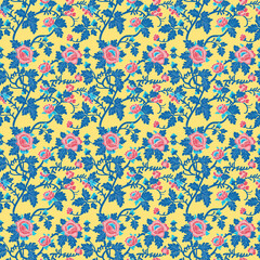 Obraz premium Singapore Peranakan seamless pattern, seamless tile, floral background, Peranakan culture, Nyonya motifs, Nyonya pattern for gift paper, card, textile and product design