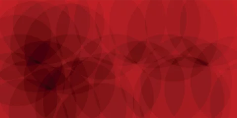 Deurstickers Abstract red background with circles. Dynamic shapes composition. eps 10 © ILHAM