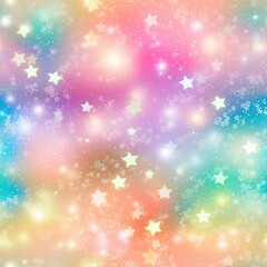 Colorful background filled with stars