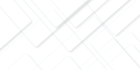 White geometric overlapping square pattern. Vector illustration technology background with shadow. Modern minimal and clean white background with realistic line. light silver background modern design.