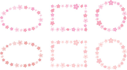 かわいい桜のフレームセット