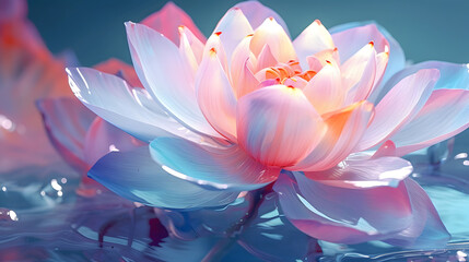 Digital technology transparent colorful flowers abstract graphics poster web page PPT background with generative