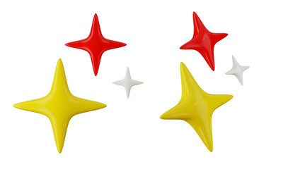 Obraz premium brilho 3d estrela para composição, 3d render