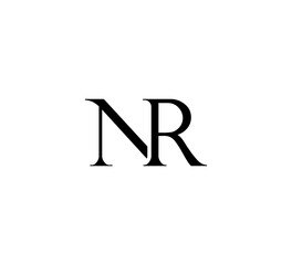 Initial Letter Logo. Logotype design. Simple Luxury Black Flat Vector NR