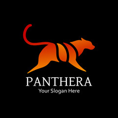 panthera abstract vector logo template