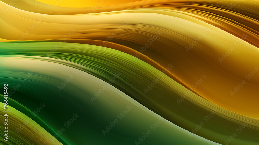 Wall mural digital technology green gold gradient abstract graphic poster web page ppt background with generati