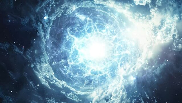 cinematic shot interstellar anomaly emerges amidst. space universe background. seamless looping overlay 4k virtual video animation background