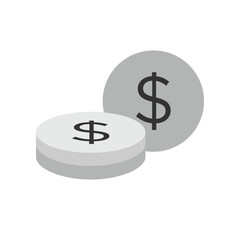 Coin Icon. Money, Investment Symbol - Vector