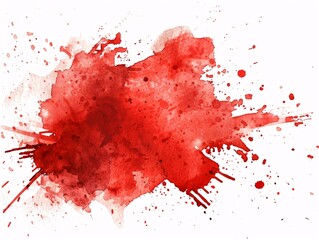 Red Blood Stain on White Background: A Catchy Title for a Monthly Event Generative AI - obrazy, fototapety, plakaty