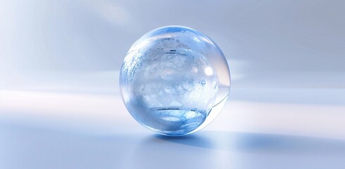 crystal ball on blue
