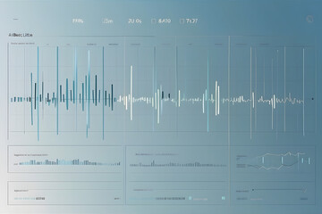 a serene light blue gradient background for a healthcare data dashboard, with subtle references such as heartbeat lines or EKG waveforms, creating a minimalist yet medically-inspired look - obrazy, fototapety, plakaty