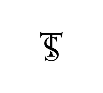 Initial Letter Logo. Logotype design. Simple Luxury Black Flat Vector TS