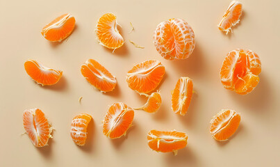 Peeled flying tangerines, Generative AI