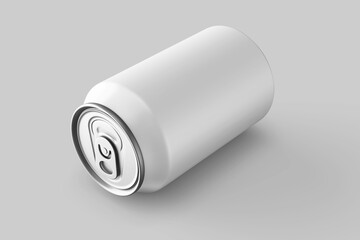 premium resting matte aluminum metal soda drink beverage bottle can regular size 330 ml 11.2 oz realistic blank product mockup design template in perspective view isolated 3d render illustration