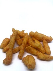 roasted corn snack isolated white
