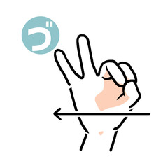手話の指文字「づ」