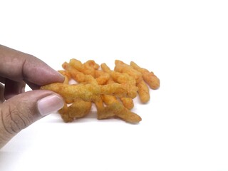 roasted corn snack isolated white