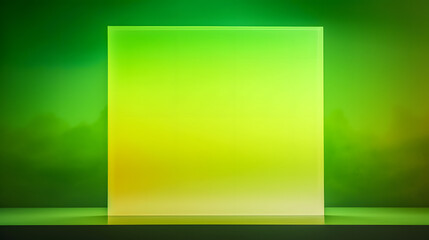 Digital gradient green yellow white glass geometric horizontal version poster web page PPT background with generative