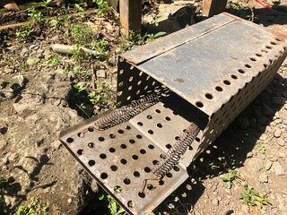 Rat catching trap in the open