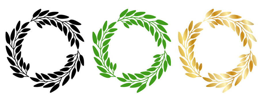 laurel wreath made of plant or branch leaves