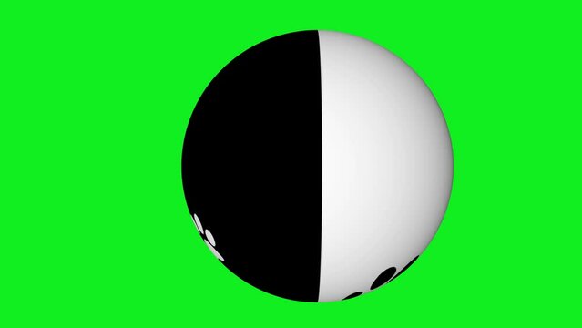 An abstract ball with paws walking on it. Animal tracks on a spinning planet.