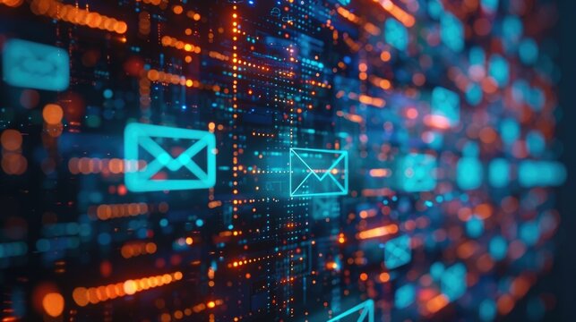 Email encryption process being showcased on a computer screen, highlighting the importance of privacy and data security in the digital age. The image demonstrates the process