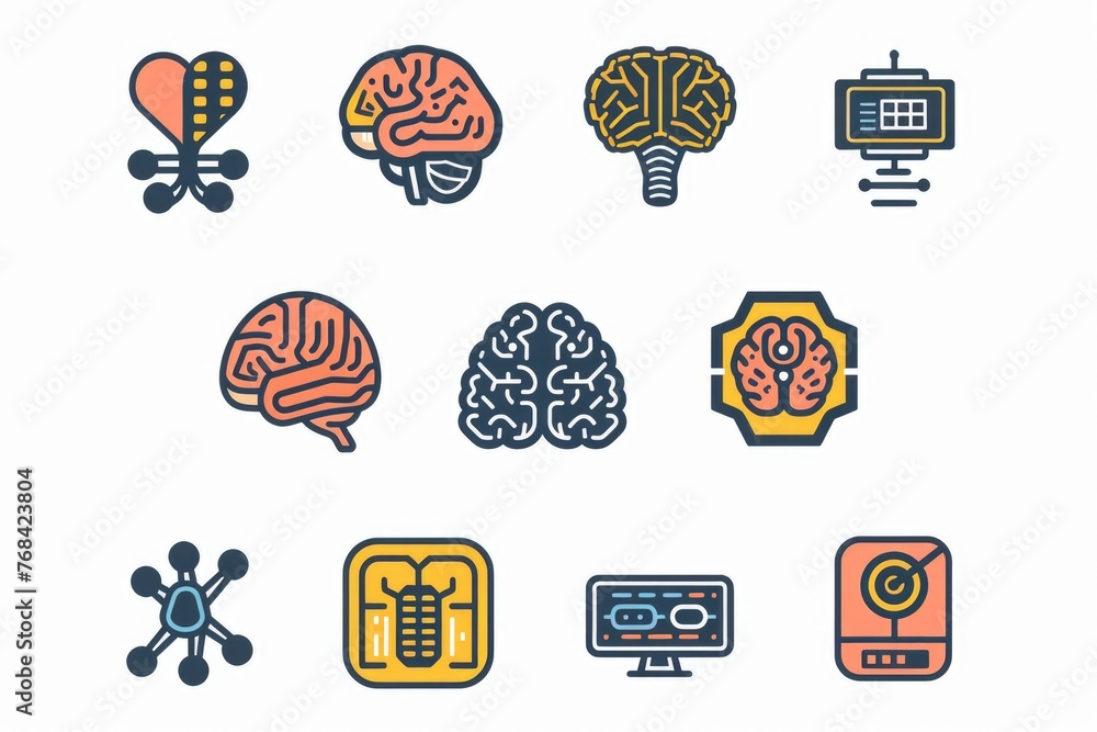 Poster a collection of brain images and a robot