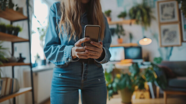 Here for my clients on any form of communication. Closeup shot of an unrecognizable female designer using a cellphone in her home office. High detailed,high resolution,realistic and high quality photo
