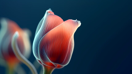 The delicate flower buds and dewdrops on the petals herald the prelude to blooming. - obrazy, fototapety, plakaty